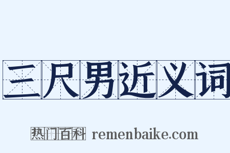 三尺男近义词是什么意思的图片